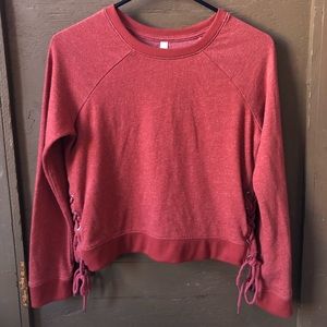 Red/Orange Gathering Sides Long Sleeve